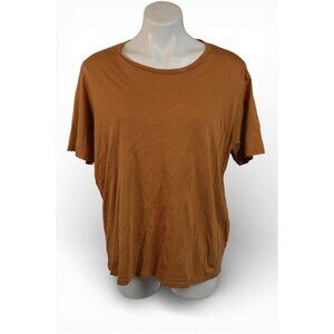 Sezane Brown T-Shirt Women’s XXL Crew Neck Short Sleeve Tee